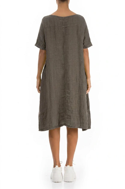 Truffle Textured Linen Dress 2