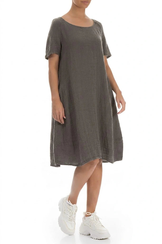 Truffle Textured Linen Dress 3
