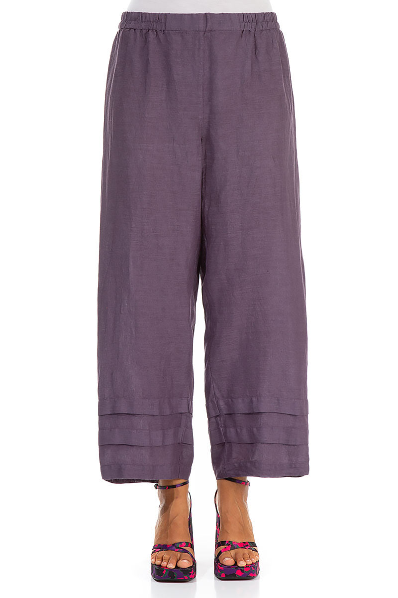 Tuck Ends Amethyst Linen Trousers