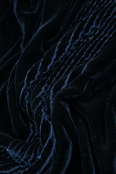 Tuck Front Royal Blue Silk Velvet Jacket 5