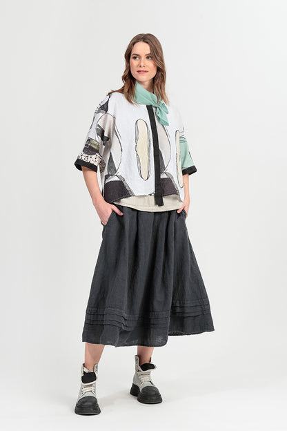 Tumbled Stone Centre Placket Linen Jacket 6