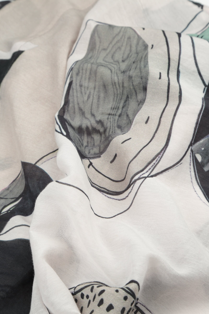 Tumbled Stone Silk Cotton Scarf 4