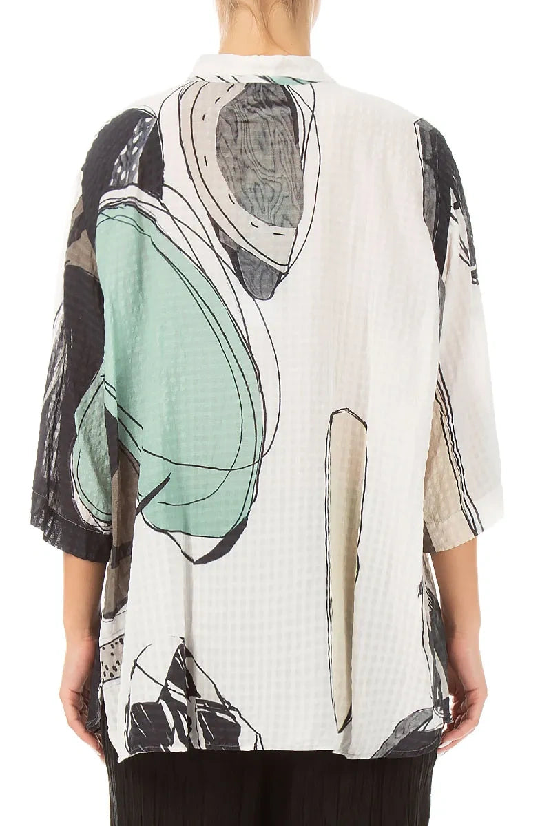 Tumbled Stone Textured Silk Shirt 2