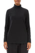 Turtleneck Black Cotton Blouse 1
