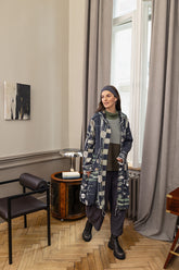 Turtleneck Forest Mist Cotton Blouse 6