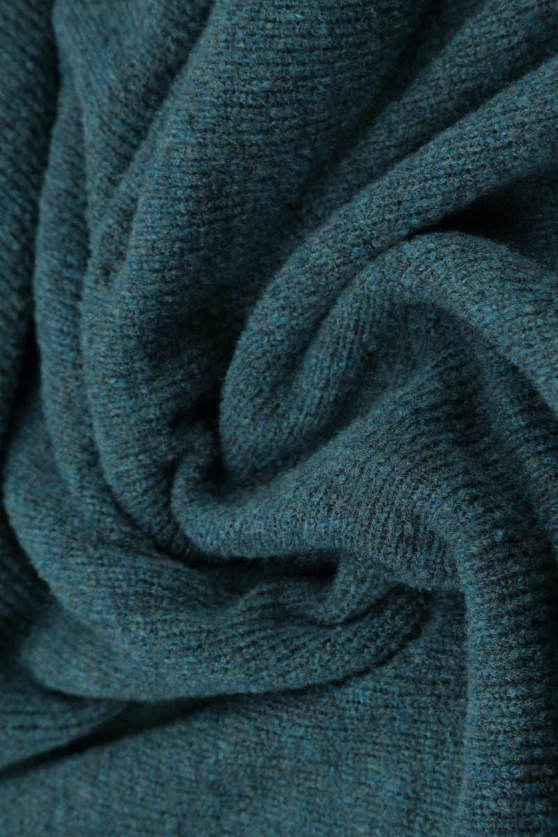 Turtleneck Teal Wool Sweater