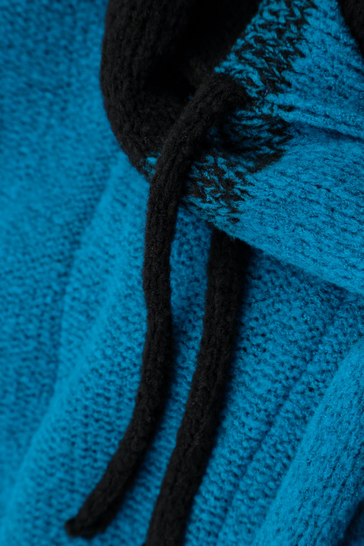 Two-Tone Azure Wool Cardigan