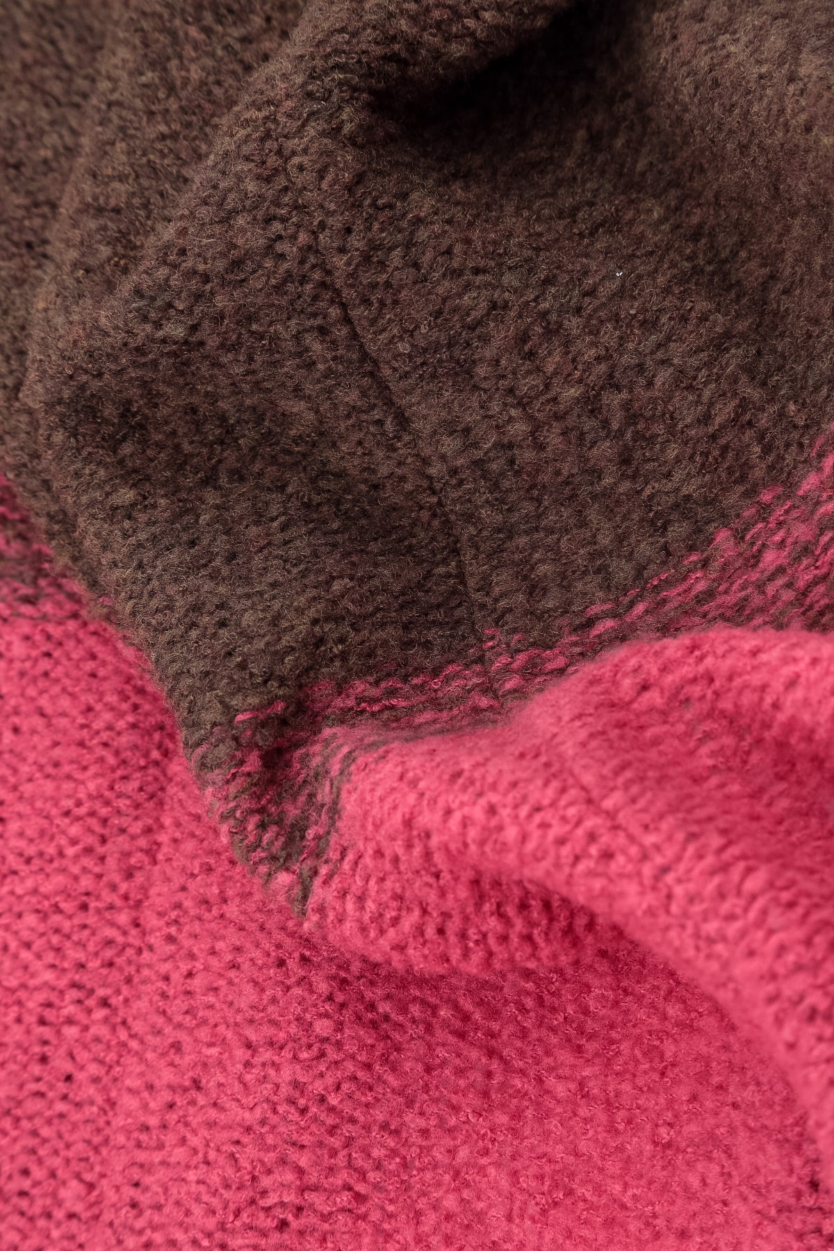 Two-Tone Pink Punch Wool Cardigan
