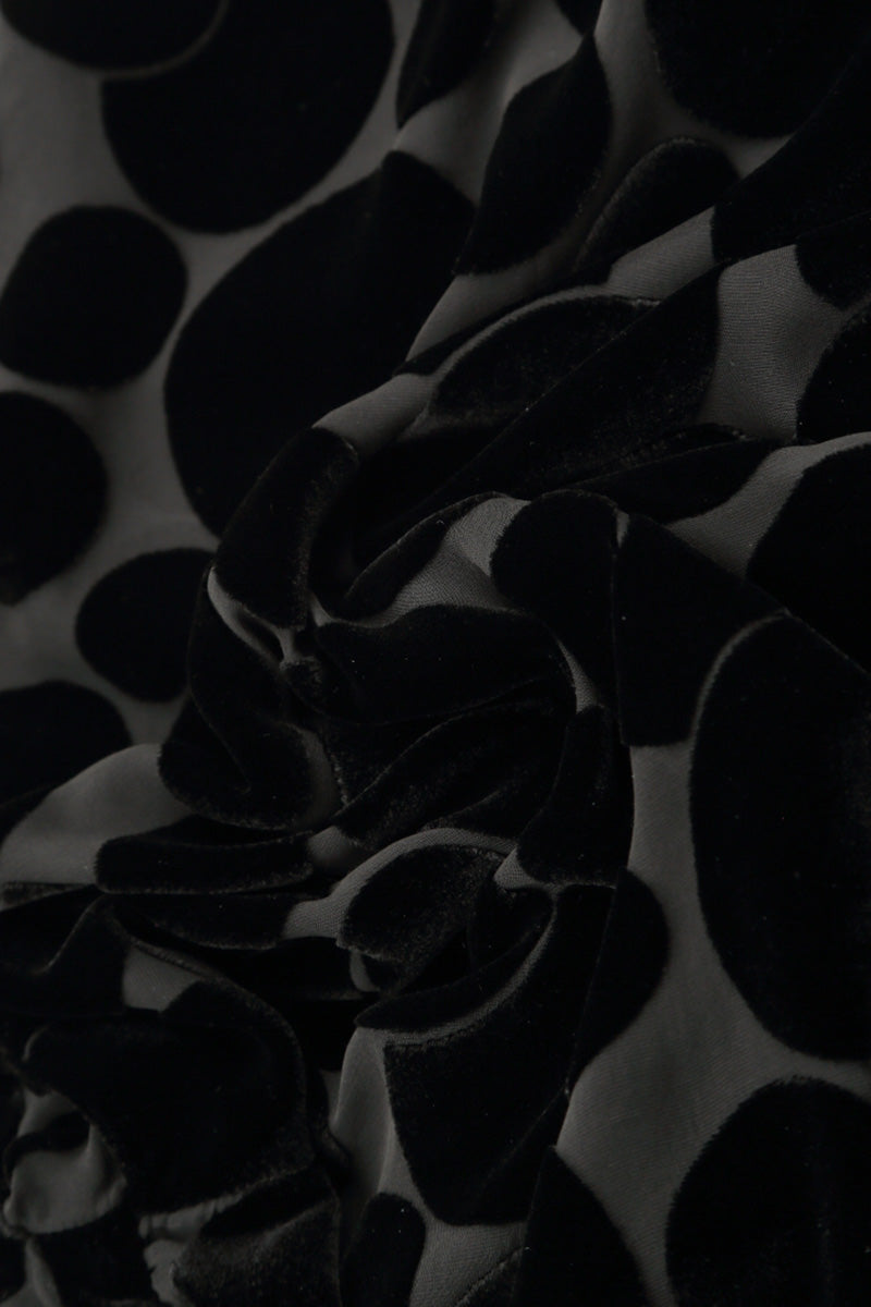 Two Pockets Devoré Bubbles Black Silk Velvet Tunic 5