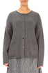 Two Pockets Grey Merino Wool Cardigan 1