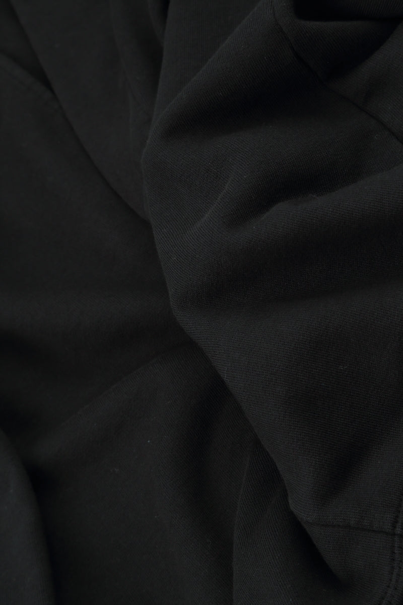 V-Neck Black French Terry Cotton Tunic 5