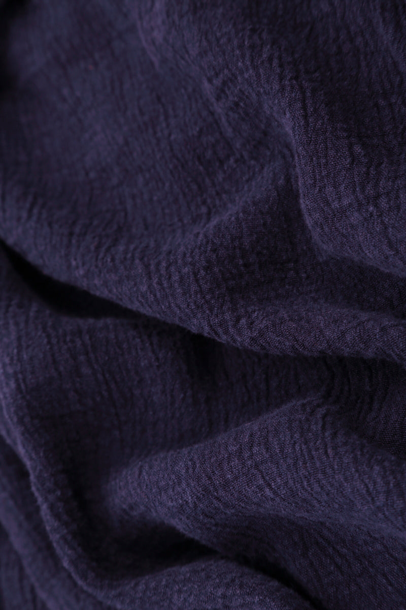 V-Neck Blue Violet Linen Viscose Blouse 5