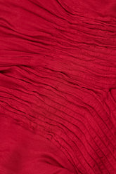 V-Neck Cherry Red Viscose Blouse 5