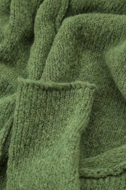 V-Neck Dark Sage Wool Sweater 5