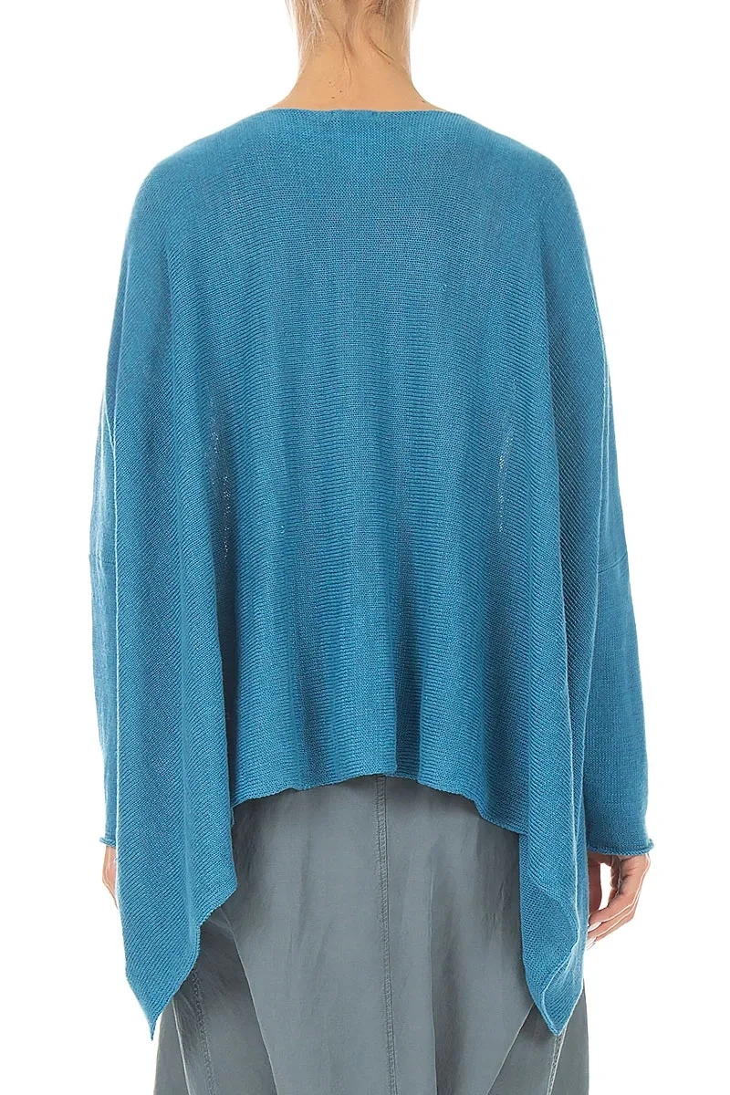 V-Neck Denim Linen Jumper 3