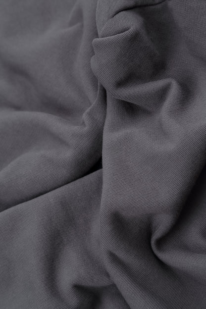 V-Neck Graphite Cotton Dress 5