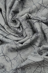 V-Neck Layered Silver Marble Silk Cotton Blouse 5