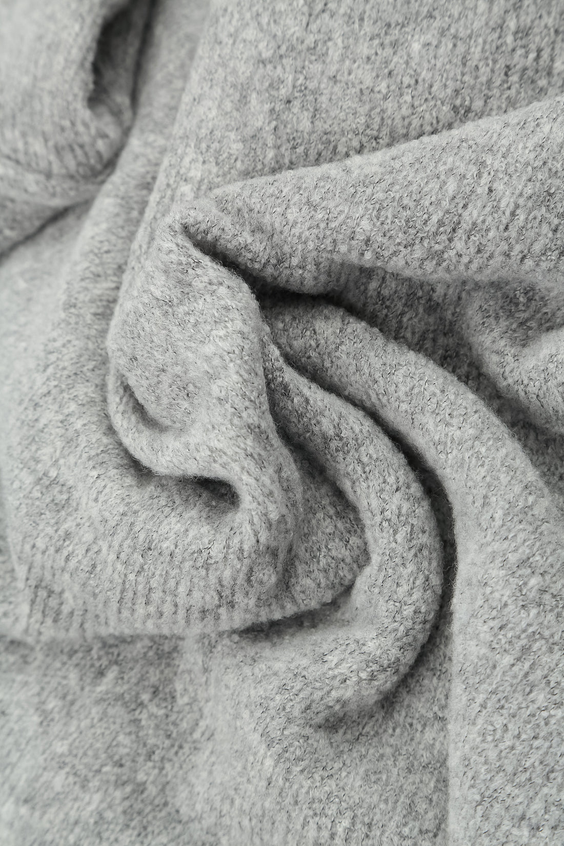 V-Neck Light Grey Wool Sweater 6