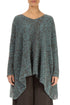 V-Neck Mélange Ice Blue Brown Wool Sweater 1