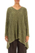 V-Neck Mélange Khaki Wool Sweater 1