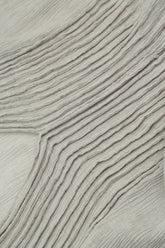 V-Neck Pin Tucks Beige Silk Viscose Blouse 6