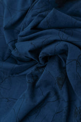 V-Neck Royal Blue Marble Cotton Dress 5