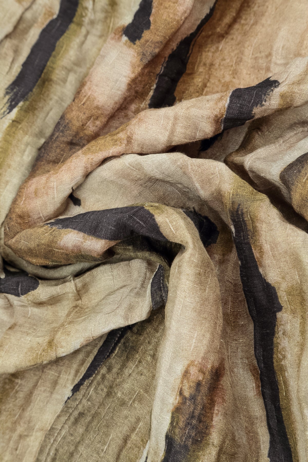 V-Neck Terra Crinkled Silk Linen Tunic 5