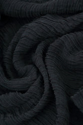 V-Neck Crinkled Graphite Silk Dress 5