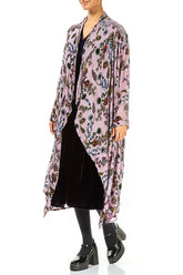 Velvet Blooms Devoré Open Silk Jacket 4