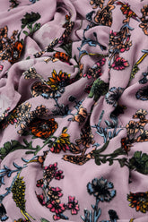 Velvet Blooms Devoré Silk Scarf 5