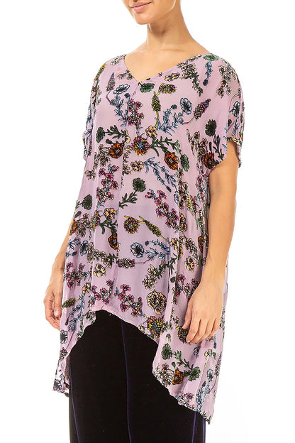 Velvet Blooms Devoré Silk Tunic 4