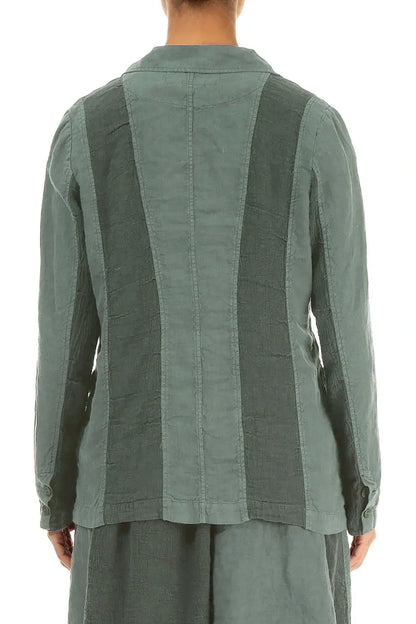 Vertical Line Sage Linen Jacket