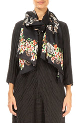 Vintage Coin Blossom Silk Scarf 1