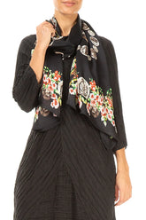 Vintage Coin Blossom Silk Scarf 3