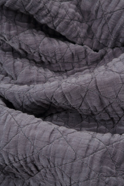 Vintage Violet Quilted Silk Pinafore Dress 5