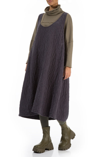 Vintage Violet Quilted Silk Pinafore Dress 3