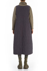 Vintage Violet Quilted Silk Pinafore Dress 2