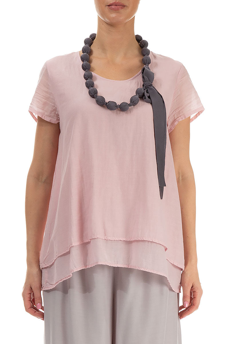 Vintage Violet Silk Bead Necklace