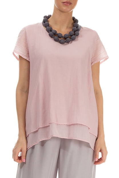 Vintage Violet Silk Bead Necklace