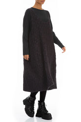 Vintage Violet Textured Linen Pinafore Dress 3