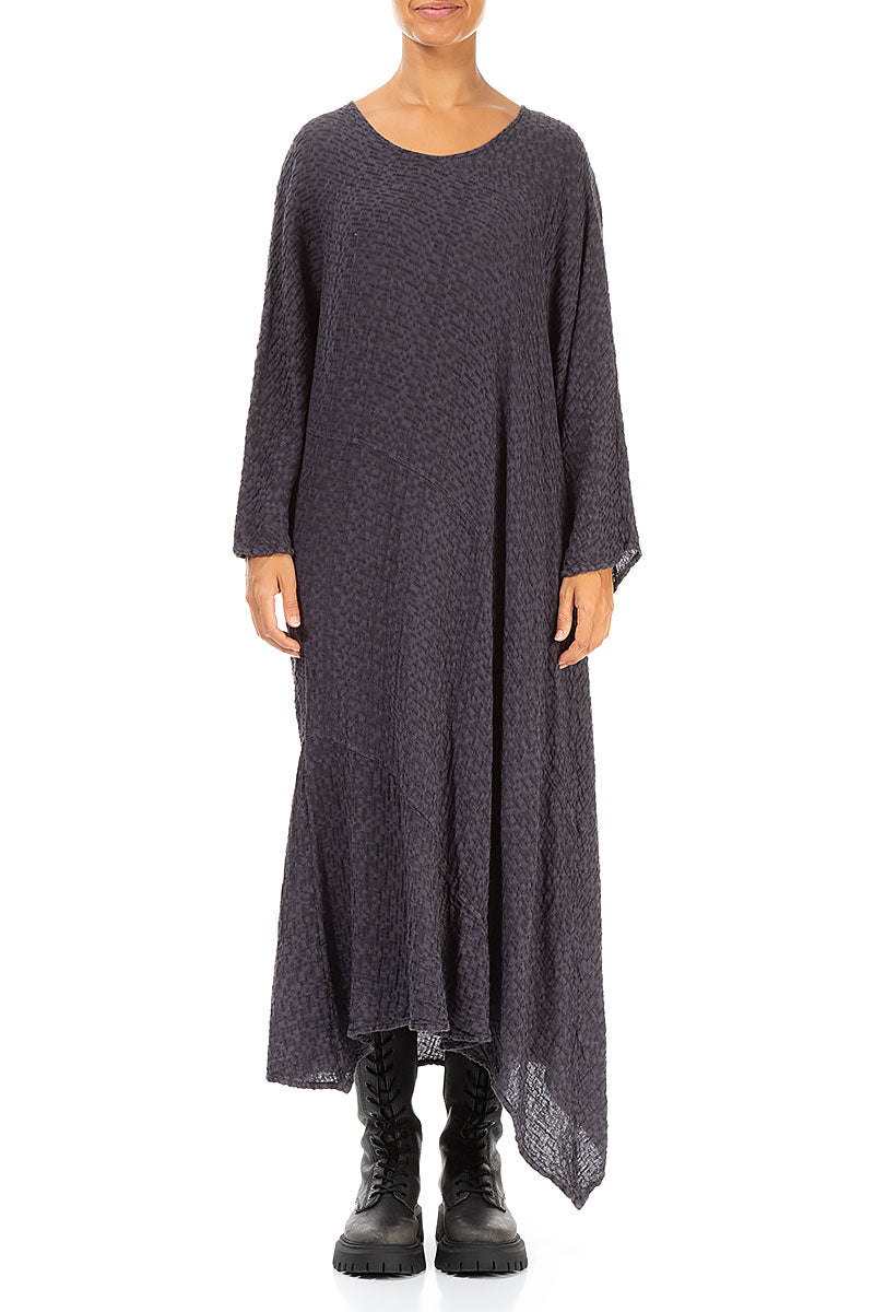 Violet Textured Linen Dress