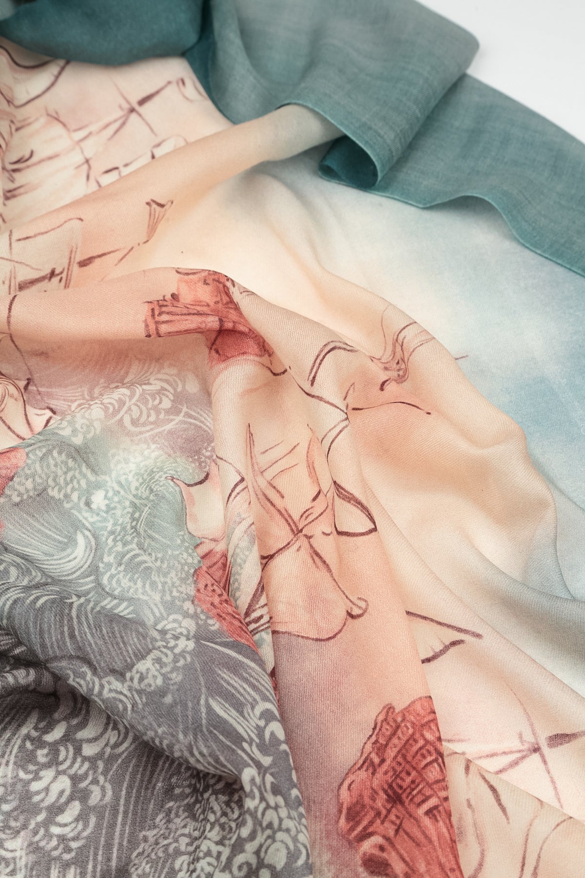 Voiles d’Océan Cashmere Silk Scarf 6