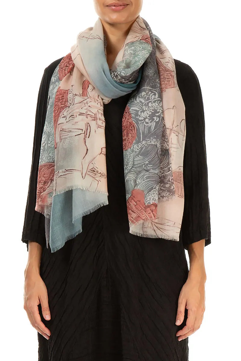 Voiles d’Océan Cashmere Silk Scarf 1