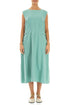 Waist Detail Sleeveless Mint Linen Dress 1