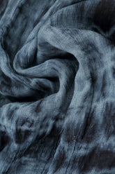 Washed Out Black Gauze Linen Tunic Dress 5