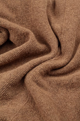Wavy Seam Caramel Wool Sweater 5