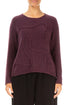 Wavy Seam Mulberry Wool Sweater 1