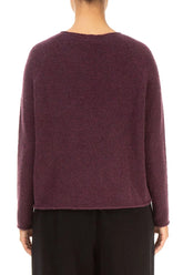 Wavy Seam Mulberry Wool Sweater 2