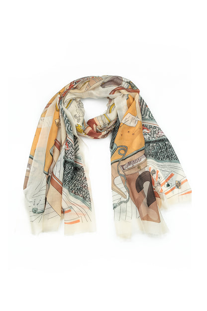 Western Reverie Cashmere Silk Scarf 2