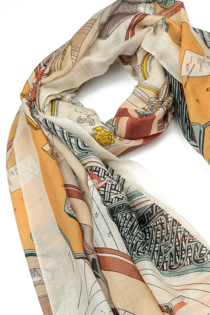 Western Reverie Cashmere Silk Scarf 5
